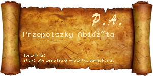 Przepolszky Abiáta névjegykártya